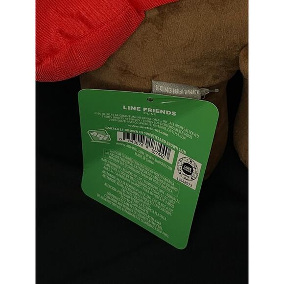 NWT - Aliquantum - Line Friends - Brown Bear Sweetieland 16" Plush - Picture 5 of 6